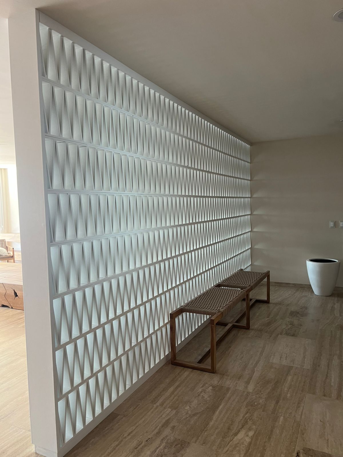 Muro decorativo en madera
